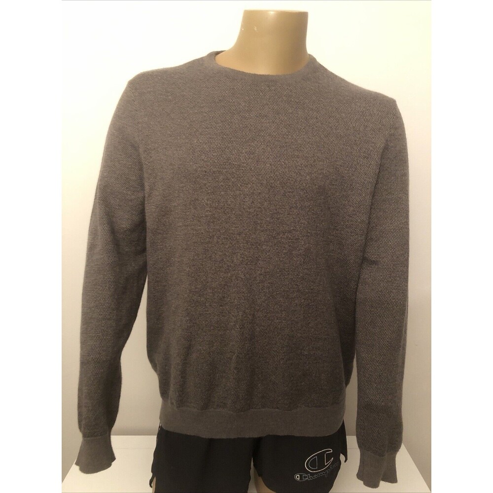 Calvin‎ Klein Italian Yarn Pullover Sweater Size XL Men's Brown Weave